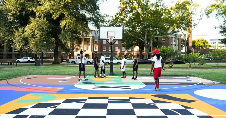 Verified artwork image for Basketball court at Chickasaw Heritage Park (Project Backboard)