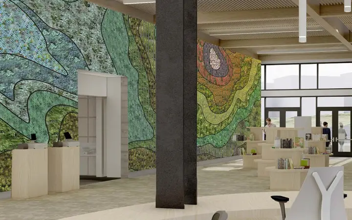 Source-page image · match unverified for San Carlos Library lenticular wall