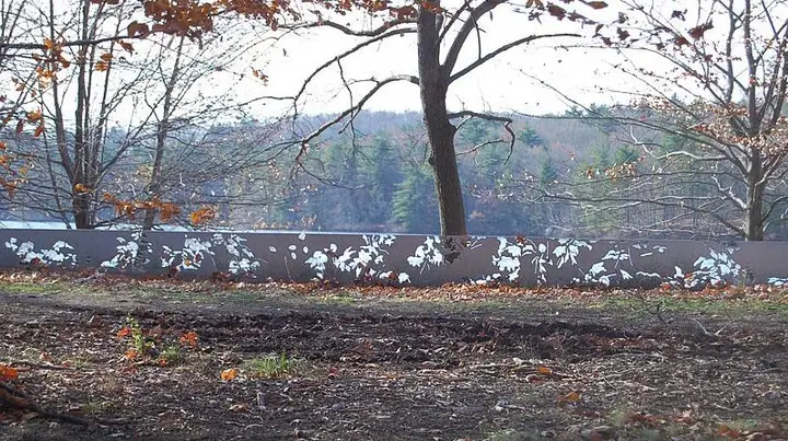 Verified artwork image for Untitled (Filigreed Steel Line for Wellesley College)